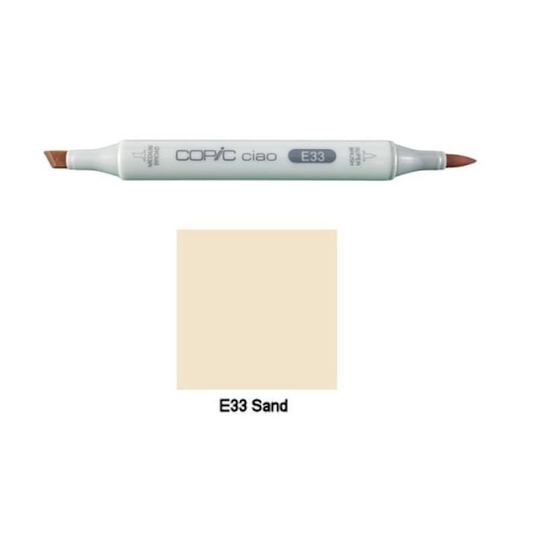 Marqueur - COPIC - Ciao - E33 Sand - Penselspets - Bläckfast - Opaque E33 Sand