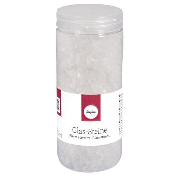 Transparenta glasstenar, 4-10mm, låda 475ml Färglös