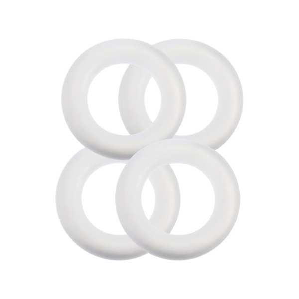 Polystyrenringar 4,5 cm 4 stycken Vit