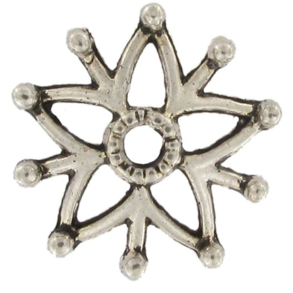 Stjärnformad metallskål Ø 16 mm Silverfärgad Silver