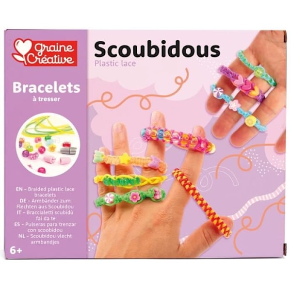 Kit scoubidou - Graine Créative - Armband att fläta - Flerfärgad - Från 6 år - Blandet Färgad