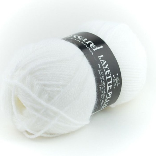 Pelote av ull Layette Plus 200 Vit Speciell Baby Vit
