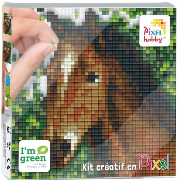 PIXEL Kreativt kit tavla 12x12cm - Hästhuvud