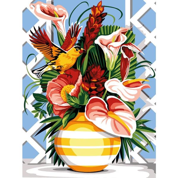 Canevas antik Exotisk avfärd 40x50cm
