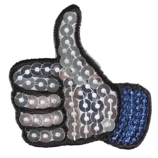 Patch som, 4,8x5cm, för att stryka, 1 st. Vit