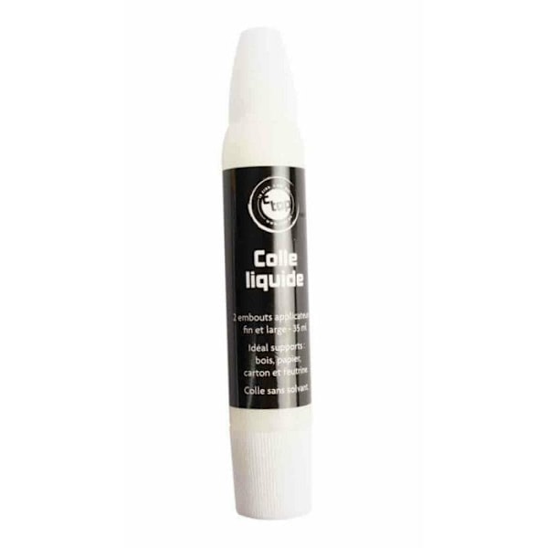 Universal flytande vitt lim - MÉGACRÉA - 35 ml flaska - Vit färg - Alla stöd