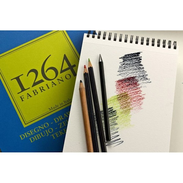 Bloc Papper Teckning 1264 A3 180g Spiral topp 50 blad 29,7x42 cm