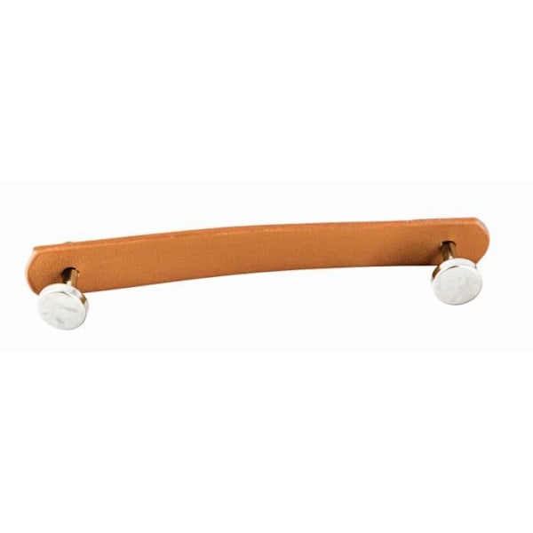 Lådhandtag i konstläder 9 cm 3 st naturlig träfärg