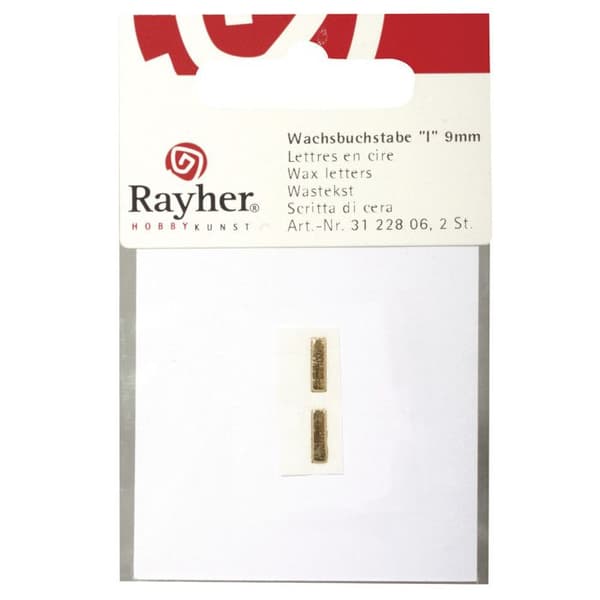 Vaxbokstäver - RAYHER - I - Guld - 9mm - 2 stycken