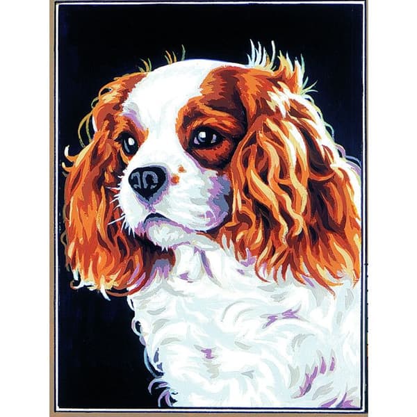Canevas Pénélope Antique Le cavalier King Charles 30x40cm