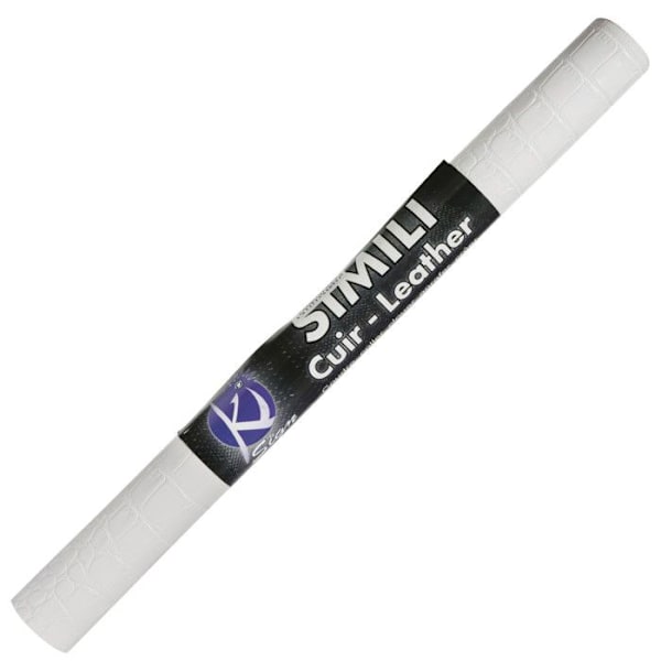 Kupong Simili Läder 66x45 cm Krokodil Vit Vit