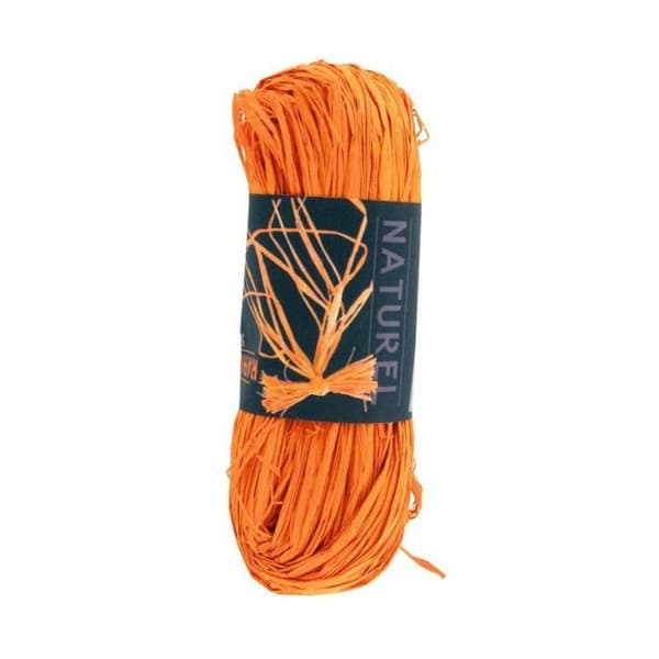 MégaCréa DIY - Vegetal Raffia Orange 50 g