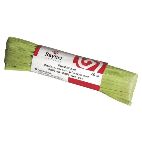 Raffia, matt, garn 20 m, ljusgrön