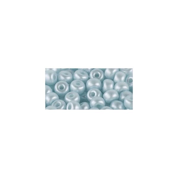 Rocailles, 3mm ø, aqua mat, förpackning 200 st