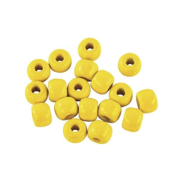 Stora hålpärlor, polerade, 10/8 mm, 39 st, gul Gul