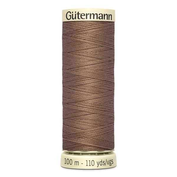 Set med 5 spolar 100m Tråd 100% polyester Gutermann Ref 788988 - Att 454 - rådjursfärgad