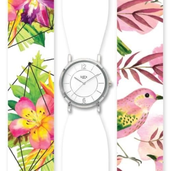 Trendklocka Spring bird satin armband - Bills klockor Multicolor - Assort.