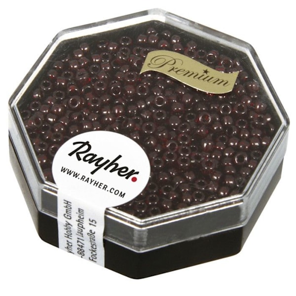 Perle rocaille Premium Lustré guld 2,2 mm körsbärsröd 4 g Körsbärsröd, glänsande guld