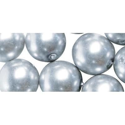 RAYHER Renaissance glaspärlor - Ø 4 mm - Silvergrå - Box med 85 delar Silver