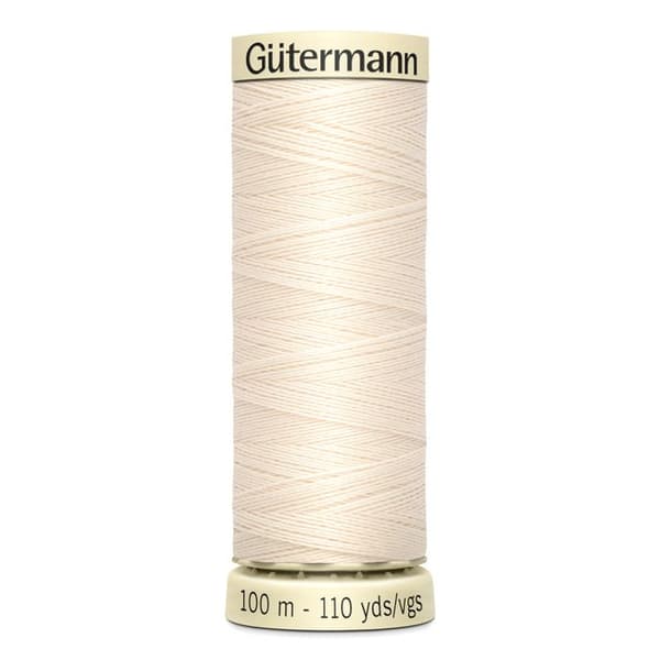 Pack om 5 spolar 100m Tråd 100% polyester Gutermann Ref 788988 - Att 802 - porslin porslin