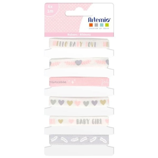 Bomullsband - My Little Baby - Princess - 6 x 1m