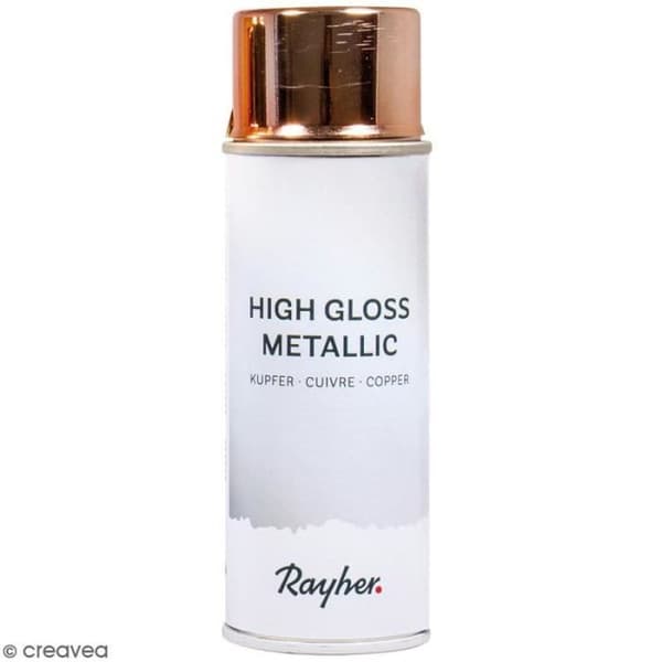 Rayher akrylfärgsspray High Gloss metallisk – Koppar – 200 ml Koppar