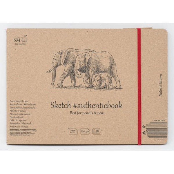 Carnet SM-LT 24,5x17,6cm Teckning Brun 28 ark 135 g/m²