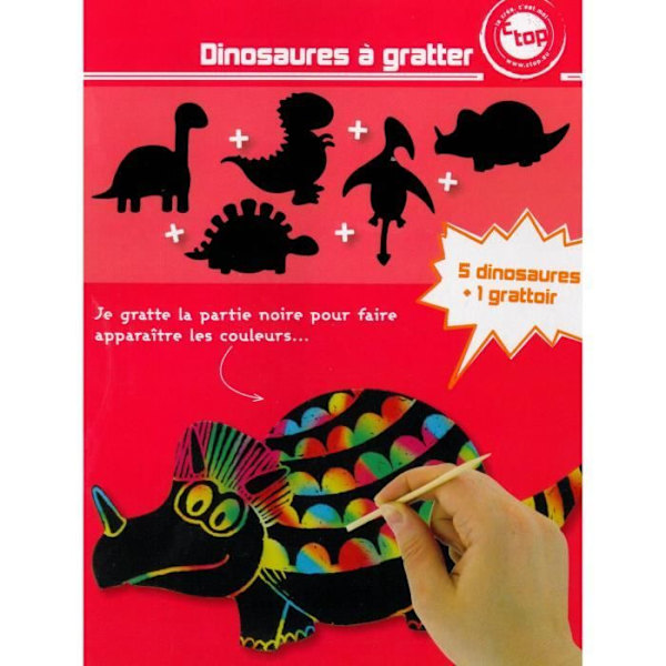 Skraparmband - Dinosar - Flerfärgad - 5 modeller - 9x16 cm - Mixad