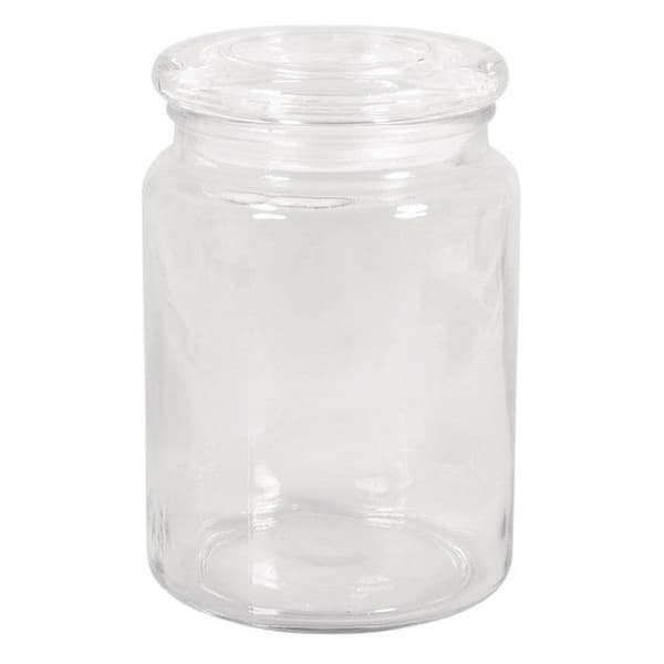 Förvaringsglas + lock glas ø10cm, 14cm, 900ml, öppning ø7,5cm