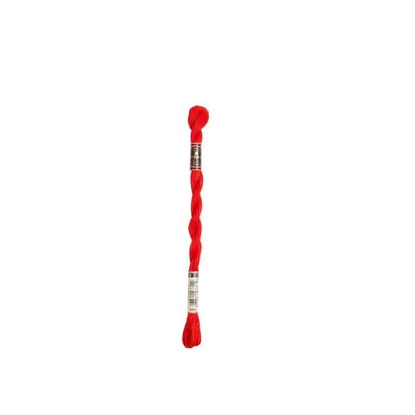 DMC - Fil DMC Coton Perlé Small N8 Col. 666 Röd