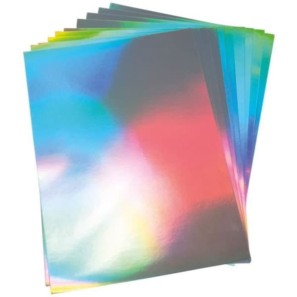 Rayher holografiskt papper A4 silver 210 g/m² - 10 ark Silver (holografisk effekt)