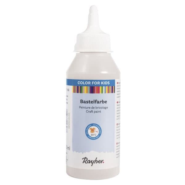 Hobbyfärg för barn, vit, flaska 250ml Vit