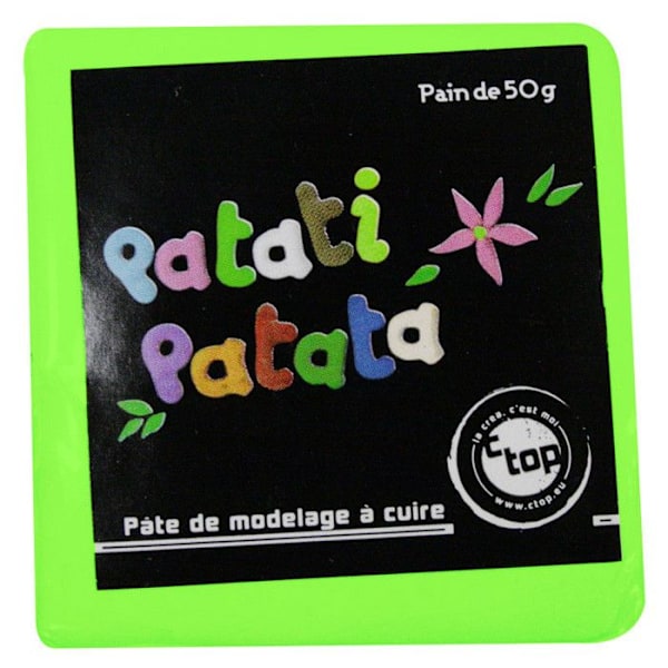 Pasta polymer för modellering Patati Patata Grön fluo 50 g prålig grön
