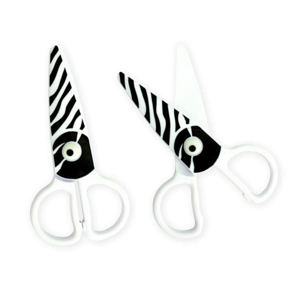 Rundade saxar - Zebra - 12,2 x 6,2 cm - Plast - Barn - Flicka