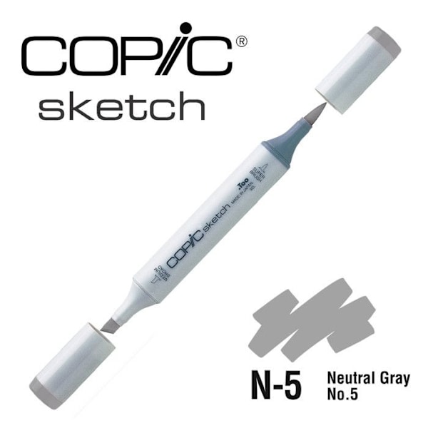 Copic Sketch N5 Neutral Gray No.5 alkoholtuschmarker Grå