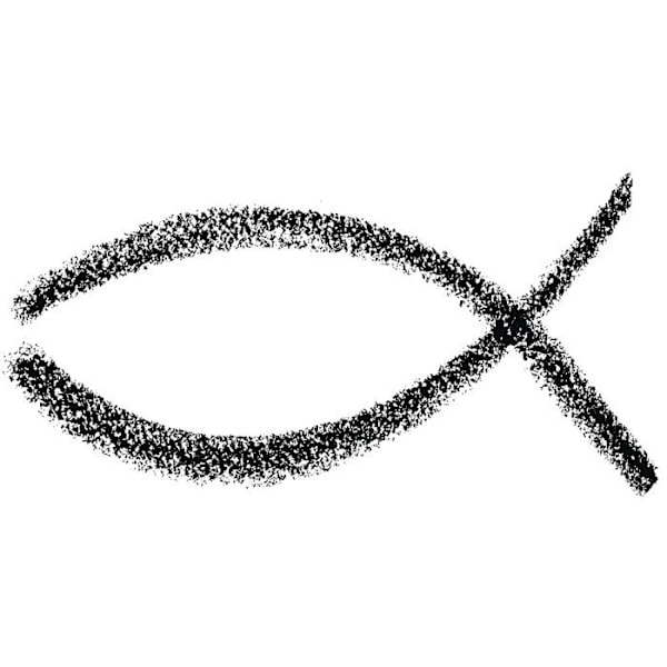 Fiskträstämpla, 3x6cm, Ref. 27908 Vit