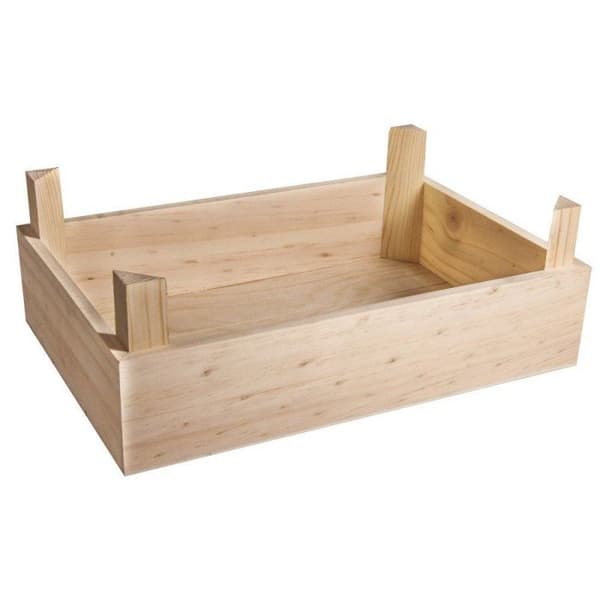Trälåda 28 cm brun