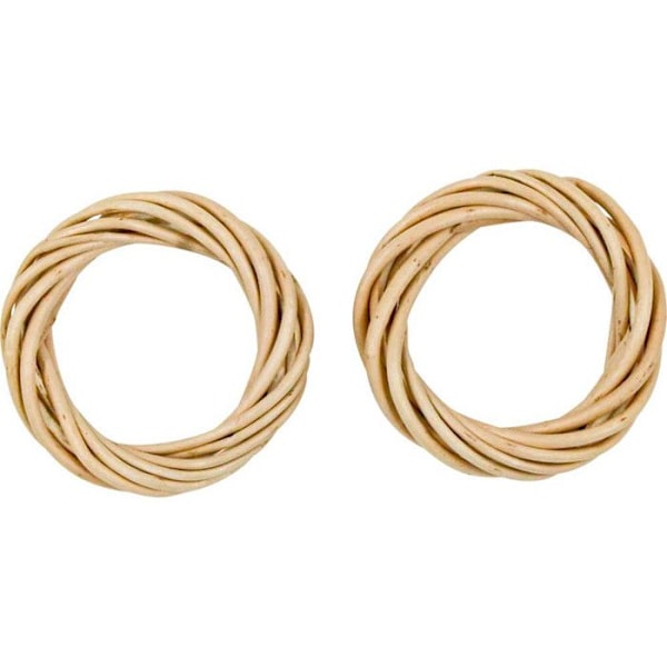 Mini julkrona i vide 6 cm 4 stycken Klart trä