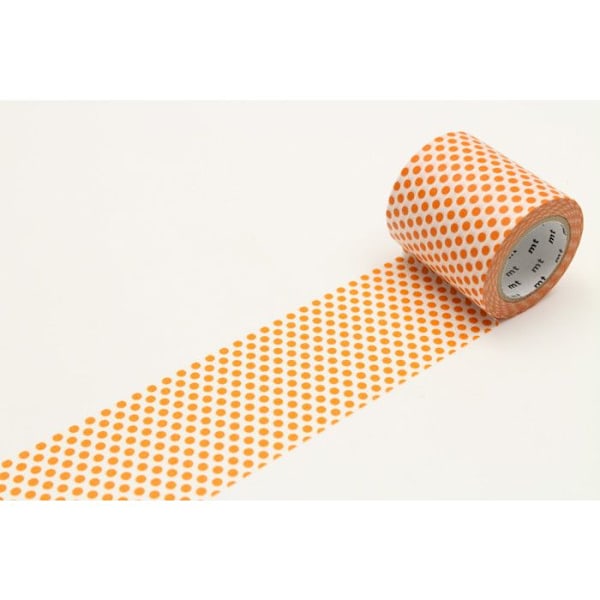 Maskeringstejp MT Casa Pois 5 cm orange - prick mandarin orange, mandarin prick, blå