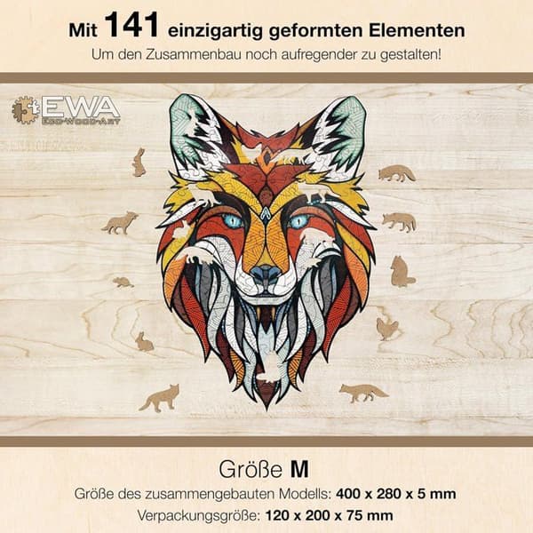 PUZZLE RÄV Färgad