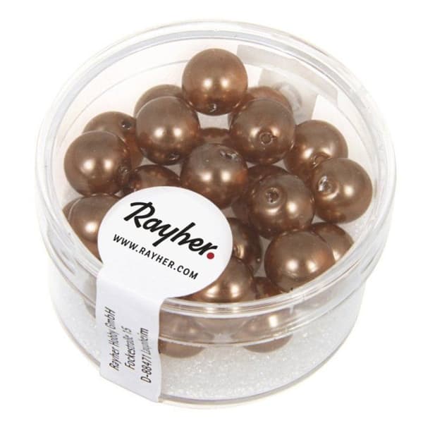 Rayher - Pärla med pärlemor Renaissance 8 mm 25 stycken - Pralin Pärlskimrande