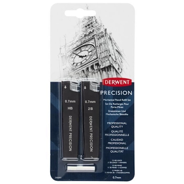 Derwent 0.7 Mechanical Pencil Replacement Kit