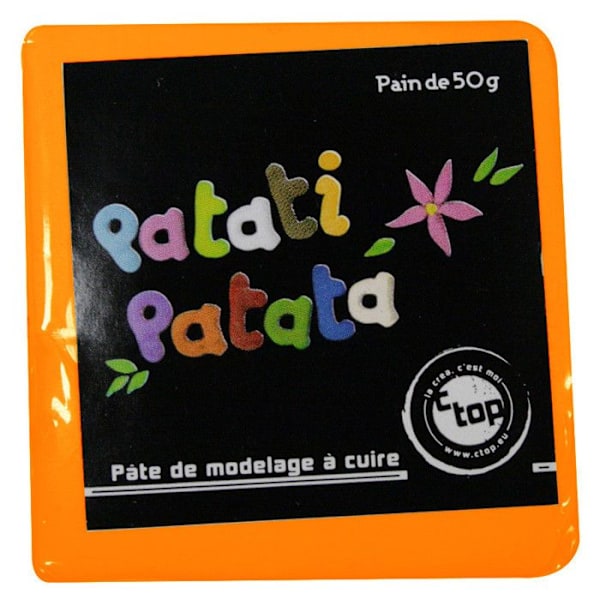 Pasta polymer för modellering Patati Patata Orange fluo 50 g fluorescerande orange