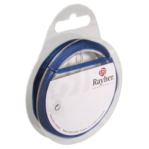 Satinband, 3 mm, rulle 10 m, mörkblå mörkblå
