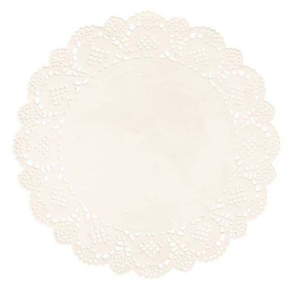 Rund spetspappers, 21,5cm 15st, crème beige