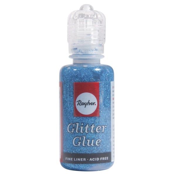 Metallic glitter glue Azure Blue 20 ml Azure blå