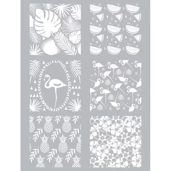 Graine Créative - Silkscreen schablon för polymerlera Tropical
