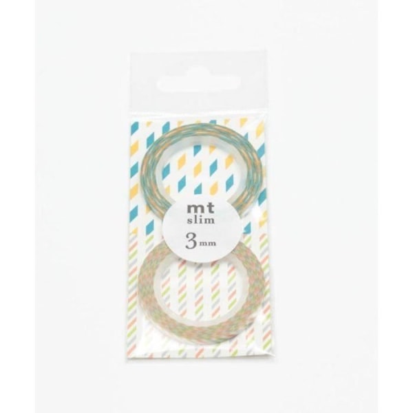 Tejpfäste - MT - 2 tejpar - Washi papper - Repositionerbart - 3 mm Slim A