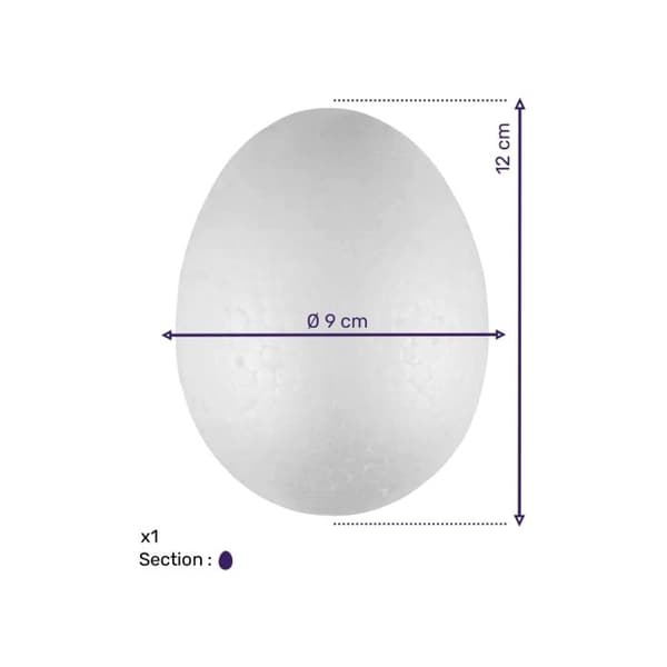 polystyrenägg 9 x 12 cm