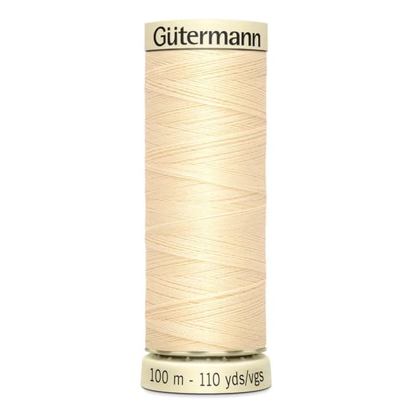 Fil för sömnad 100% polyester Gutermann 1 Spole - Att 610 - pergament pergament